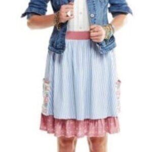 Matilda Jane Happy Free Skirt Small Stripe Patchwork Polka Dots Floral Cottage P